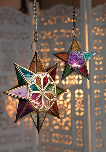 Moroccan style star hanging - moroccan,
