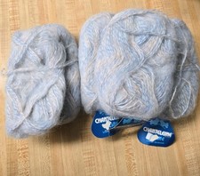 Lot of 3 Chanteleine Celine Yarn 76% Wool 24% Mohair Kid Gray Blue Copper France