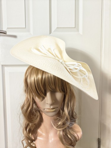 Ivory white large straw