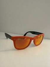 Ray-Ban Sunglasses Folding Wayfarer Orange Mirror Black RB 4105 6019/69