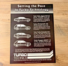 TURBO TECHNICS GRANADA 205 XJ6 GOLF GTI - FRAMEABLE ORIGINAL CLASSIC CAR ADVERT