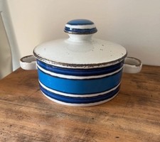 Midwinter Stonehenge Moon Blue Stripe Vegetable Tureen with Lid Rare