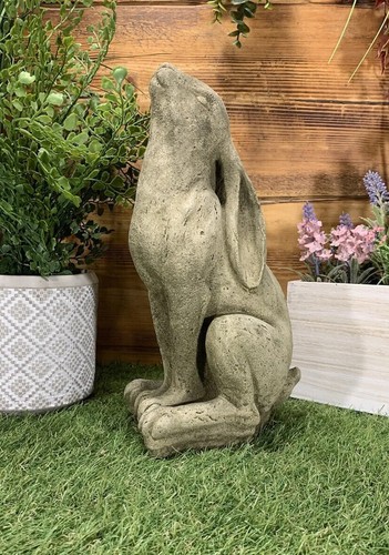 Stone garden moon gazing - stone, hare