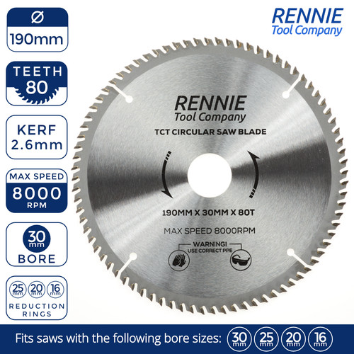 190mm 80t tct - 80t,