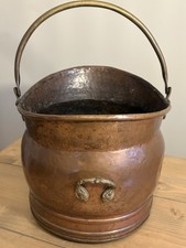 Antique Copper Coal Scuttle