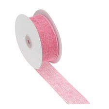 Burlap Fabric Ribbon 1-1/2" Wide x 5 Yards Burlap Ribbon, Pink