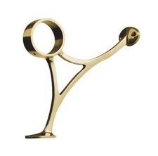 LIDO Designs LB 00-400/1H Polished Solid Brass Bar Footrail Bracket 1-1/2"