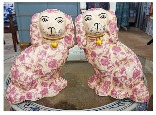 Pair pink floret hand - pair:,