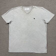 Abercrombie Fitch Mens Shirt Size XL Gray Soft A&F Tee Short Sleeve Slim Adults