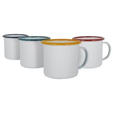White Enamel Espresso Cups