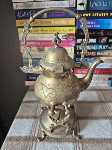 Vintage brass kettle - kettle, on