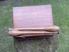 Small Indian Exercise Clubs Wooden 17" Long Late C19 / Early C20 VGC+