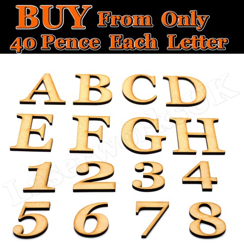 Wooden letters large - wooden, mdf