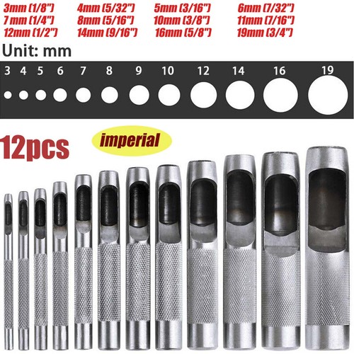 12x precision hollow punch - hollow, set