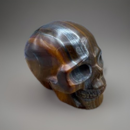 Crystal skull tiger iron - crystal,