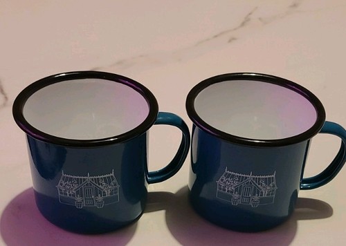 Set coloured enamel - enamel, mugs