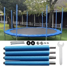 1.96m Trampoline Replacement Enclosure Poles With Anti Collision Covers&Screws