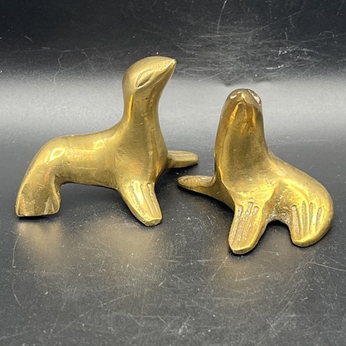 Pair brass sea - brass, sea-lion