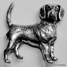 Beagle Foxhound Pewter Pin Brooch - British Hand Crafted - Fox Hunting Hound Dog