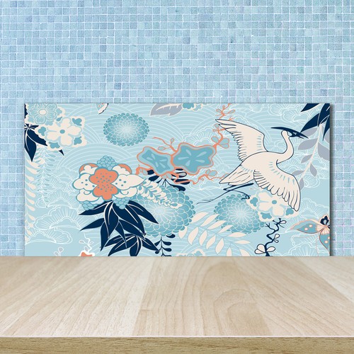 Tulup kitchen glass splashback - glass,