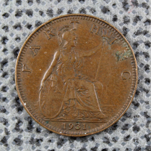 Farthing 1931 penny king - farthing, 1/4