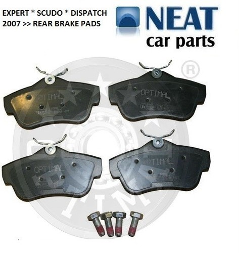 Fiat scudo rear brake pads - scudo,