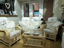 Wicker double settee - wicker, settee,