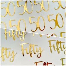 All Colours 50 Fifty 50th Cupcake Cake Toppers Age Number Birthday Anniversary