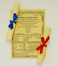 PARCHMENT SCROLL 18th 21st 30th 40th 50th 60th 70th 80th 90th Birthday Gift