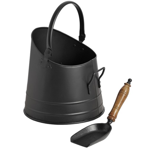 Black coal bucket - black, scoop