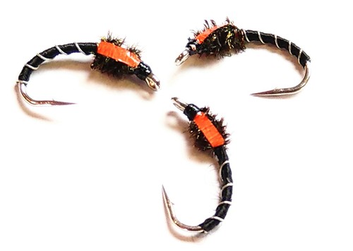 Blakeston black buzzer flies - 3,