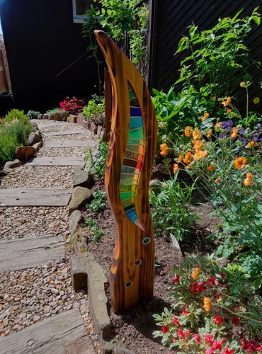 Large stained glass garden - glass,