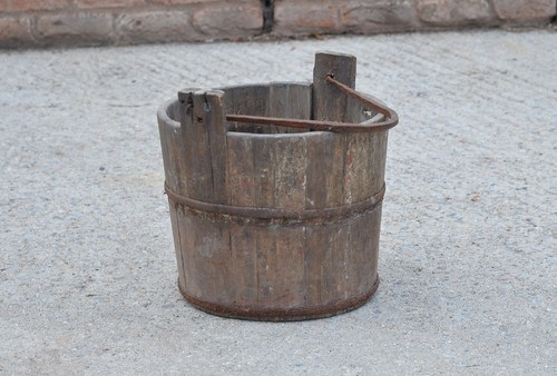 Old vintage wooden rice - vintage,