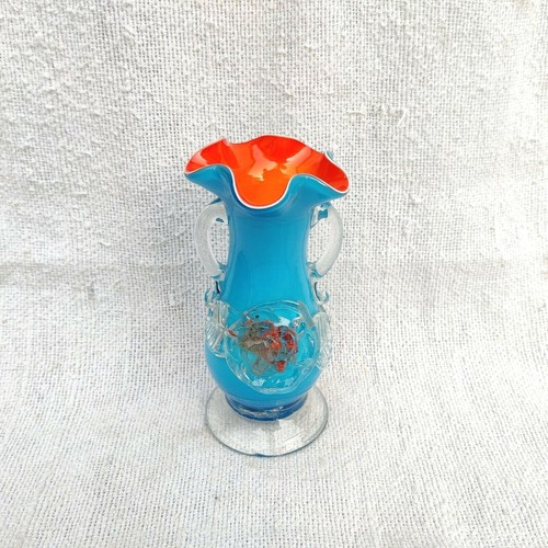 Vintage handmade floral orange - vintage,