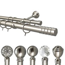 Curtain Pole Metal Double Set