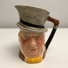 Vintage Sandland Character Ware Hand Painted "Mr Micawber' Dickens Toby Jug