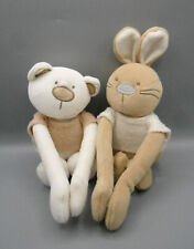 Toys R Us Bruin I Love My Bear Baby Soft Plush Stuffed Toys Tie Backs Set Bunny