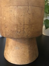 Vintage Hat Block  Wooden Hat