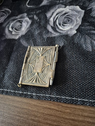 Antique silver plated notebook - antique,