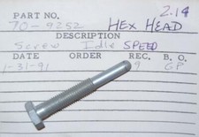 70-9252 NOS Idle Adjuster Screw Triumph BSA 750 Triples A75 T150 Trident - HEX