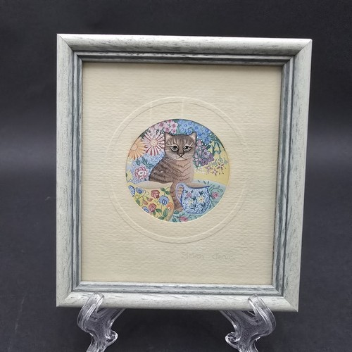 Sharon jervis framed cat - framed, print