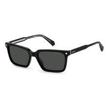 Polaroid Men's Rectangular 55mm Polarized Sunglasses Black PLD4116/S/X-0807