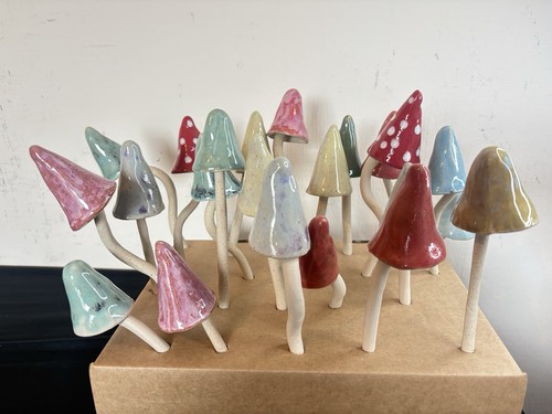 Ceramic toadstools set - set, 6