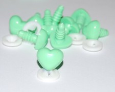 MINT GREEN HEART NOSE - COLOURFUL Animal Safety Nose for Soft Toys & Teddy Bears