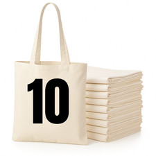 10 Pack Cotton Tote Bags