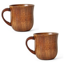 2PCS Wooden Cup Wood Coffee Tea Beer Juice Milk Water Mug Wooden Coffee Cup HOT