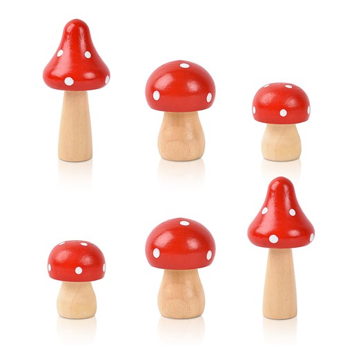 Pcs mini wooden - pcs, mushroom