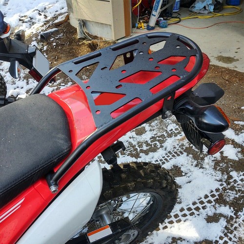 Black steel rear tail luggage - black,