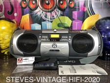 JVC RV-B55 CD PORTABLE SYSTEM, CD RADIO CASSETTE MINT + REMOTE RARE L@@K FREE Pp