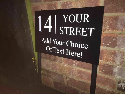 Freestanding modern house sign - modern,